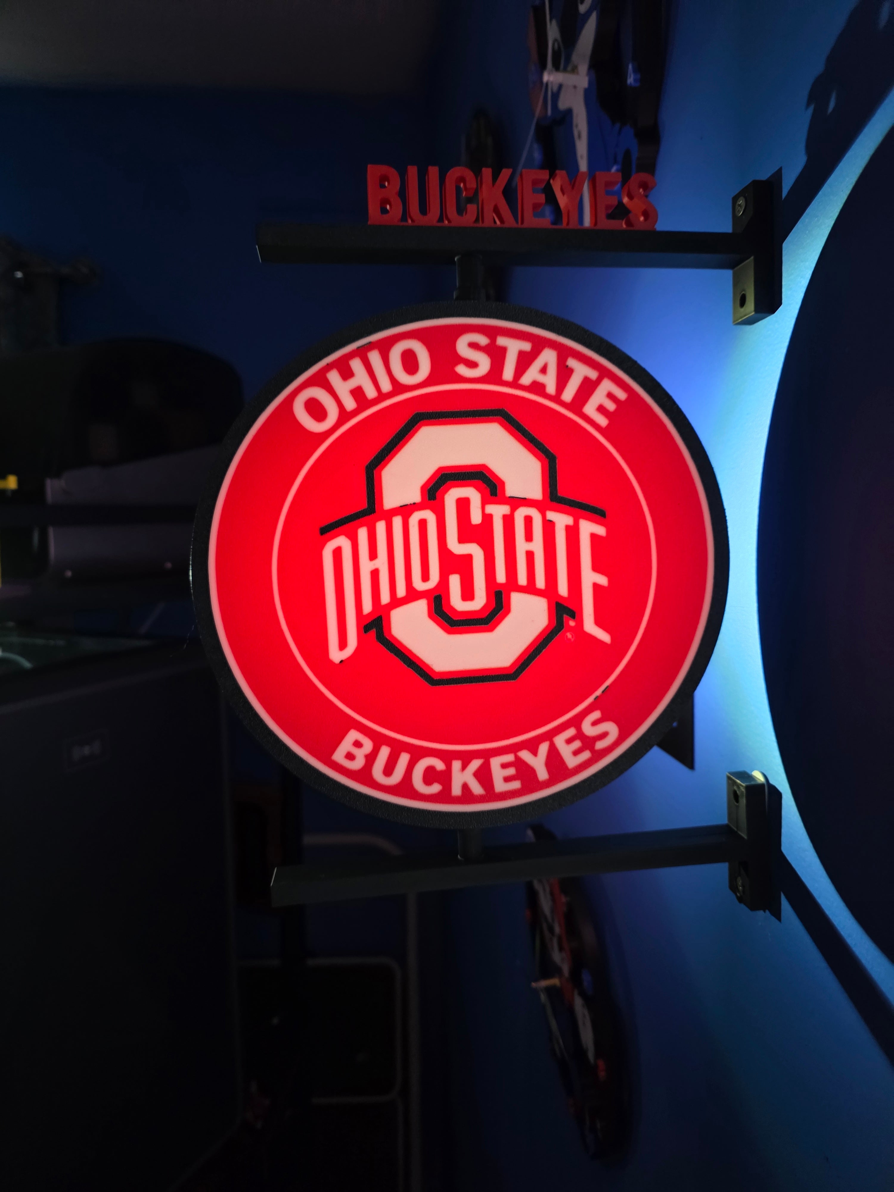 OSU Wall Clock with Color Changing Lights - 3D Printed