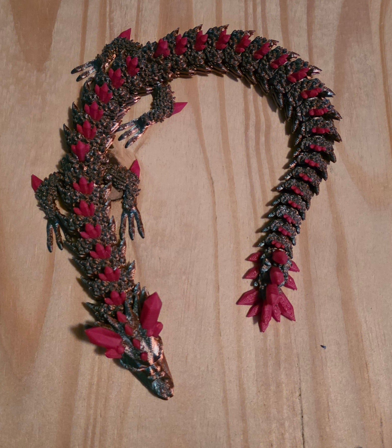 red green pink Dragon
