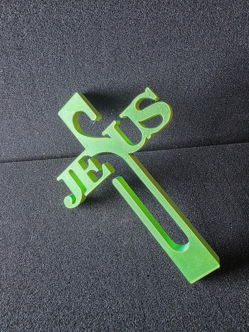 3D Printed Green Jesus Cross
