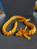 4ft Gold Dragon 3D Printed Sculpture