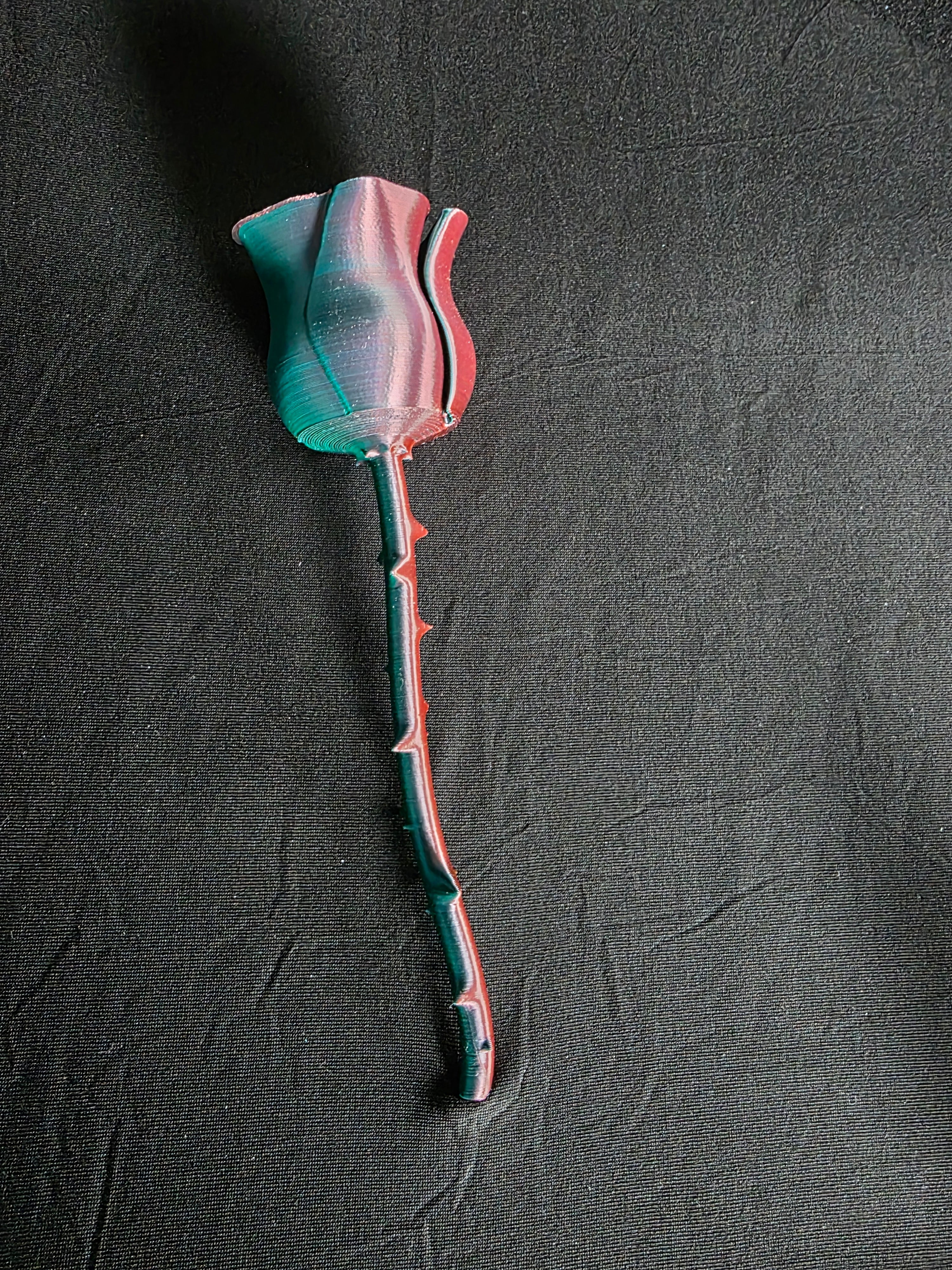 3D Printed Multi-Color Rose — 8 Inch