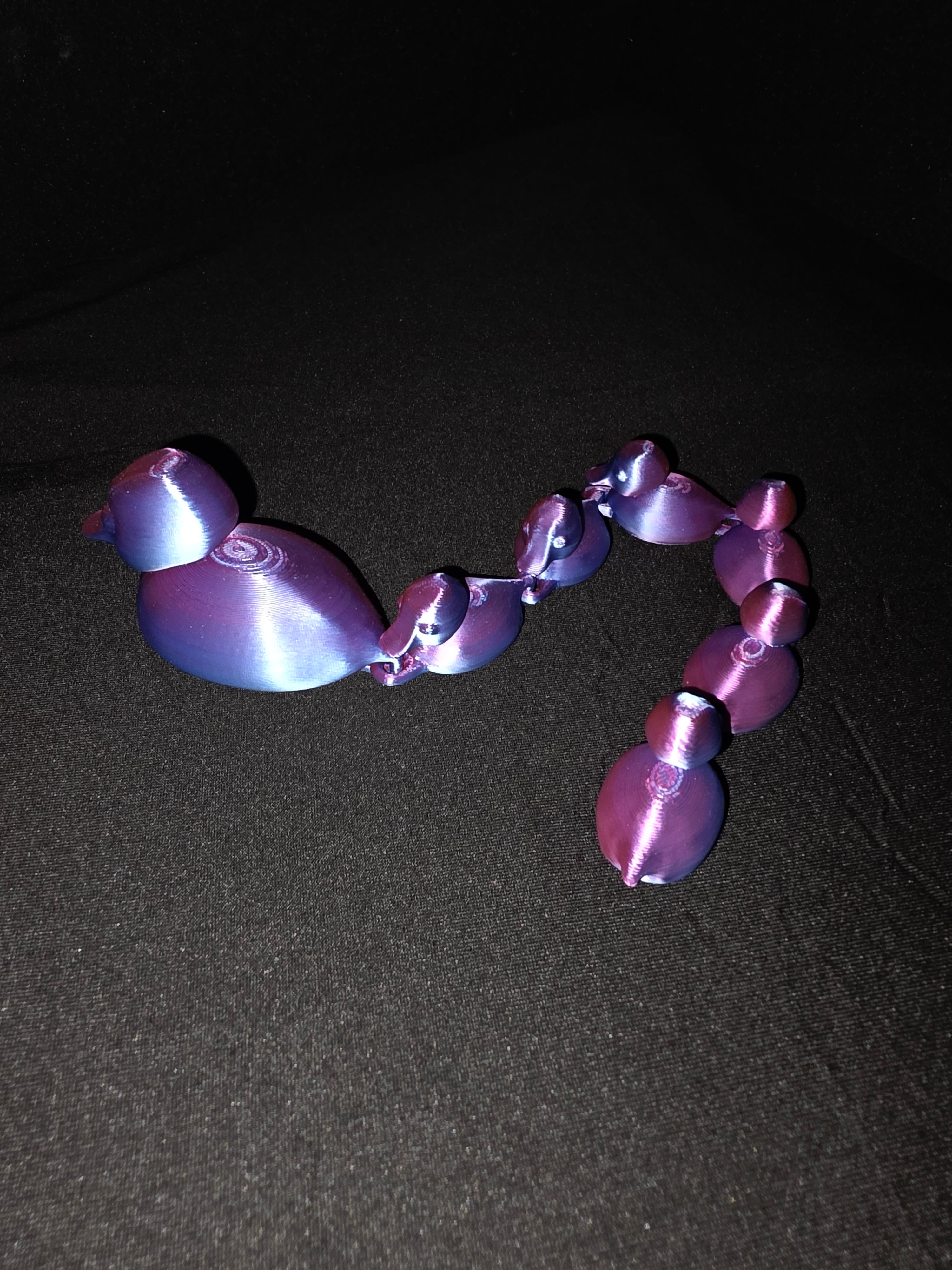 Multi-Color 3D Printed Row of Ducks