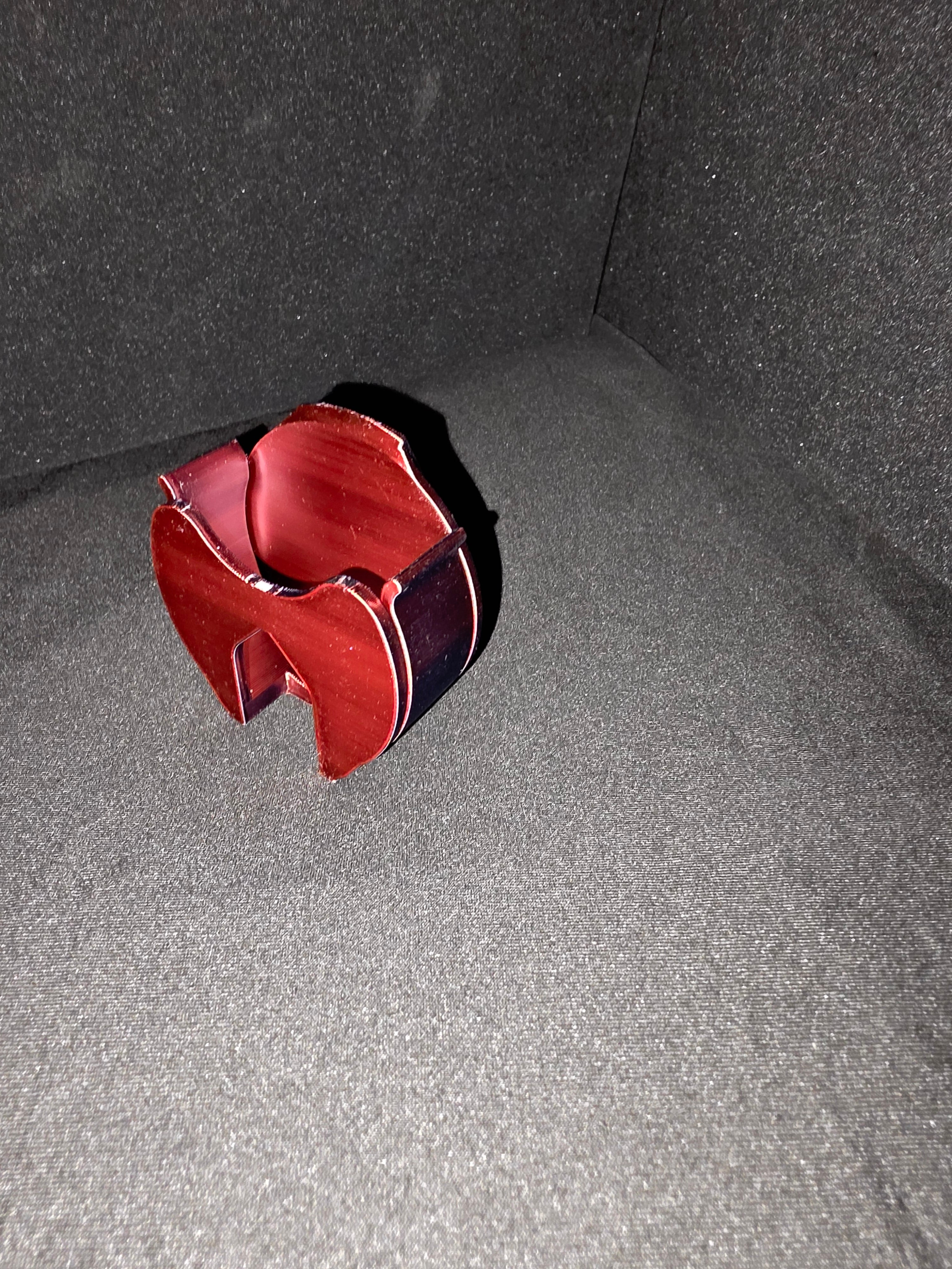 Red & Black 3D Printed Belt Chew/Snuff Can Holder