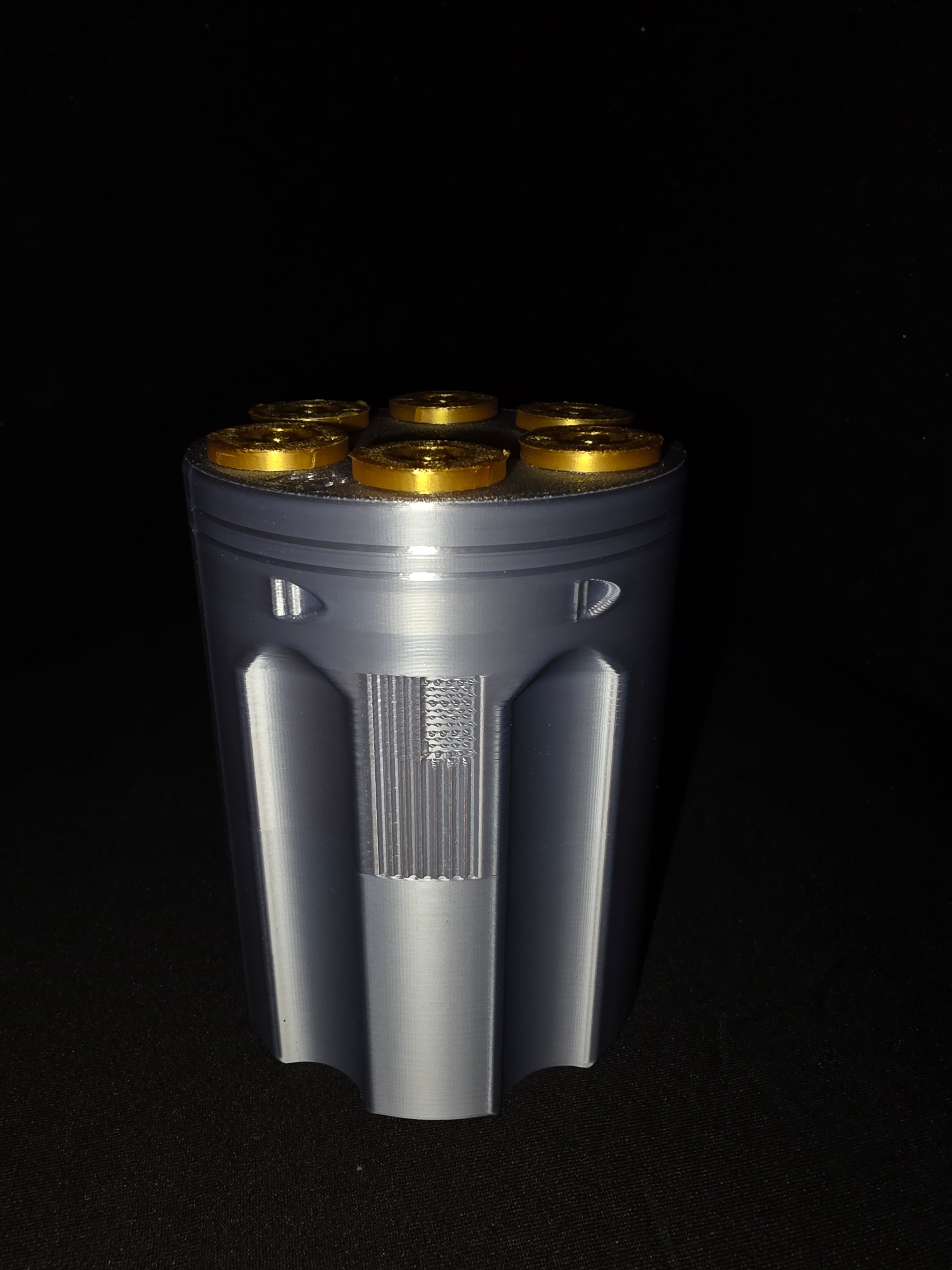 Silver 3D Printed Koozy Can Holder