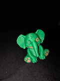 3D Printed Terror Elephant — Green & Pink (3–4 Inch)