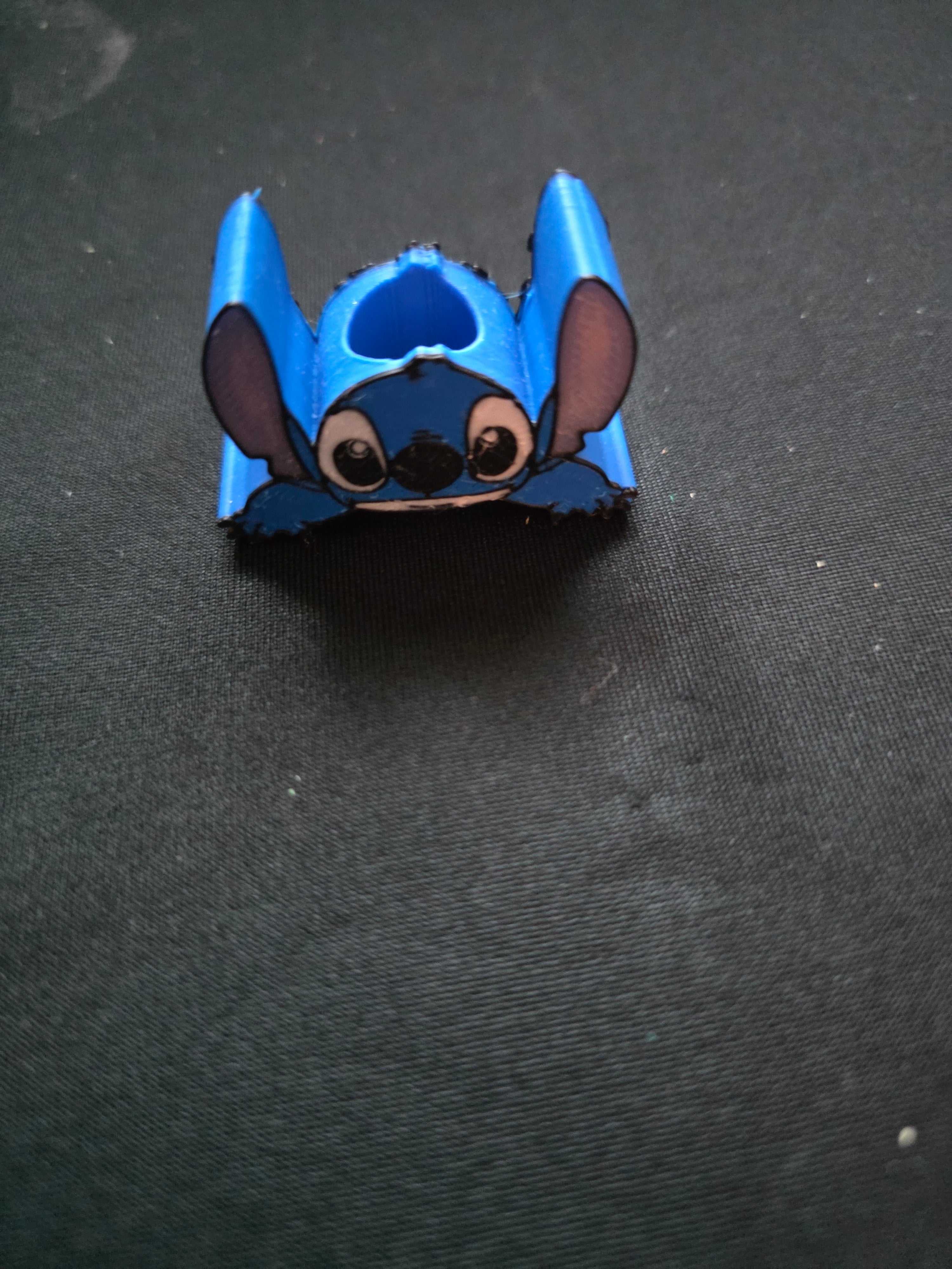 3D Printed Stitch Straw Topper for Stanley Cups